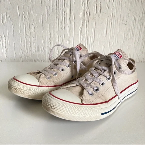 Converse White All Star Low Top Sneakers Size 7 - Picture 11 of 12